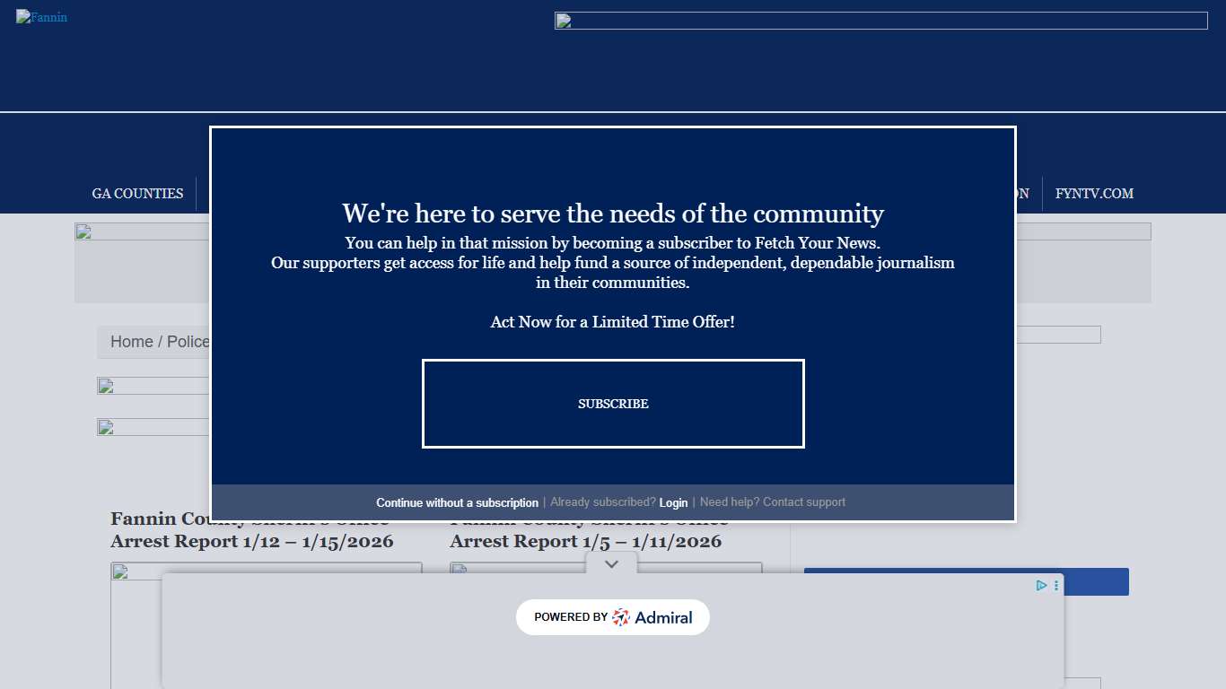 Arrest Reports Archives - FanninFannin